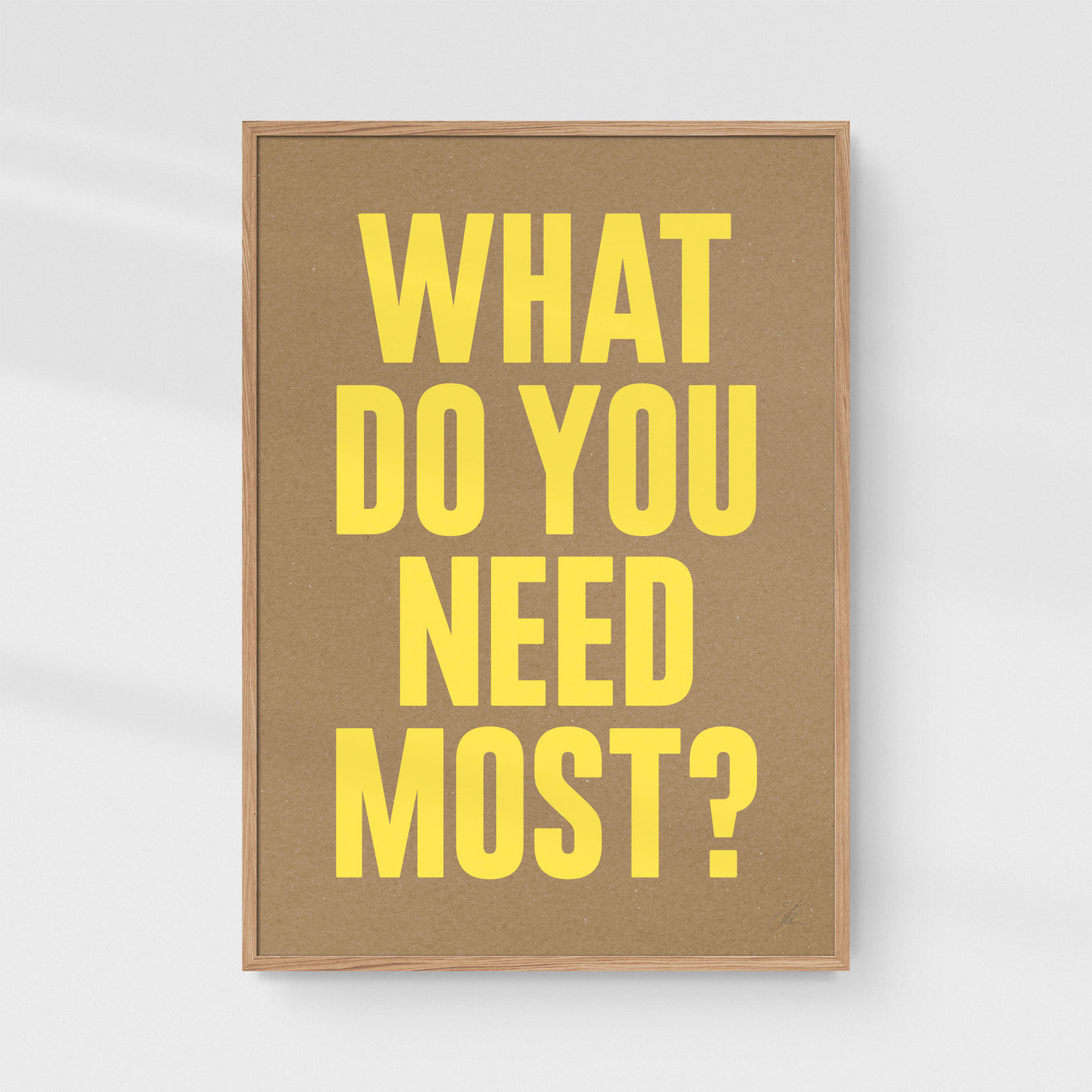 What do you need most? (Kraft)