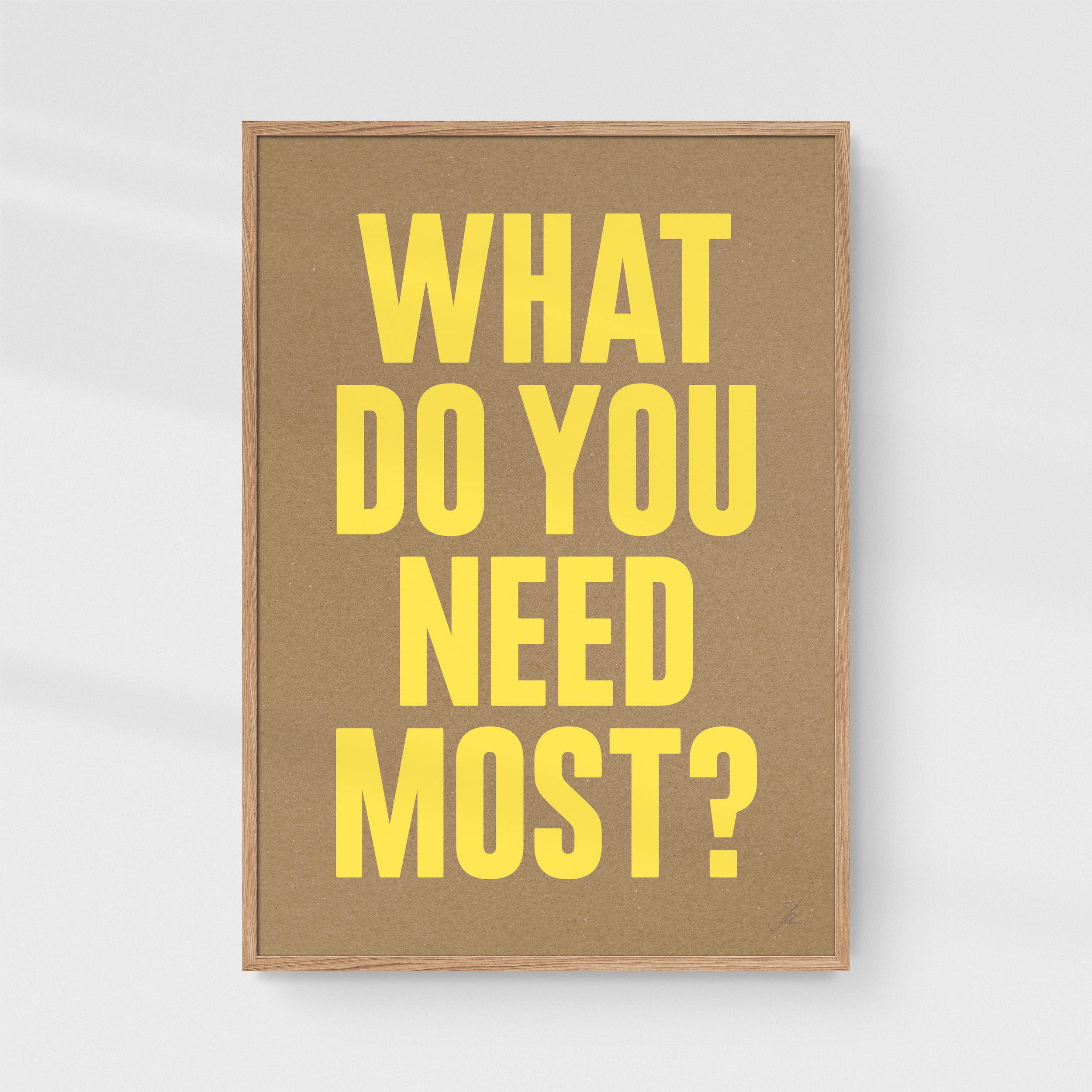 What do you need most? (Kraft)